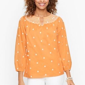 NWT Talbots Embroider Top